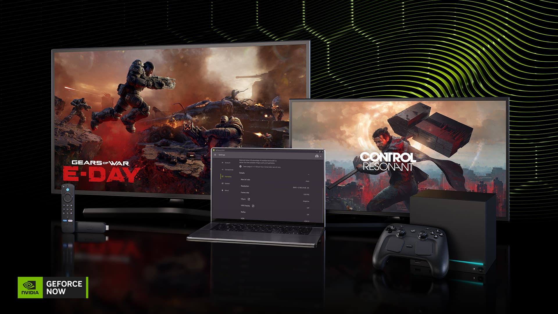 GeForce NOW’un DLSS 4.5 ve yeni oyun duyurusuna ait resmî tanıtım görseli