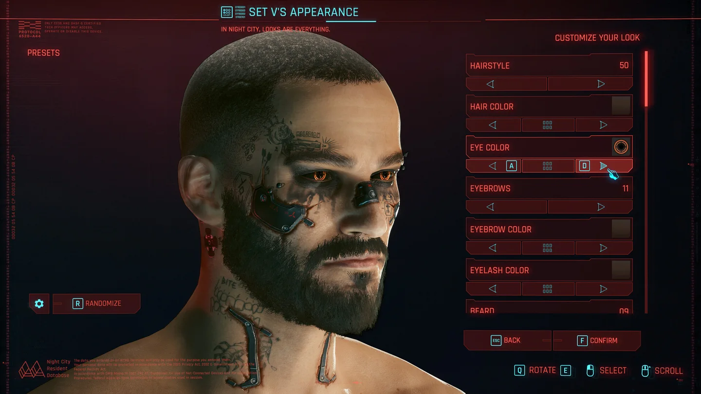 Cyberpunk 2077 resmî Steam mağaza ekran görüntüsü