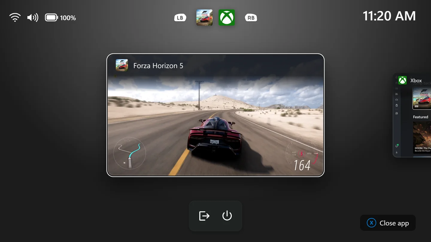 Windows 11 XBOX modundaki Oyun Görev Görünümü ekranı
