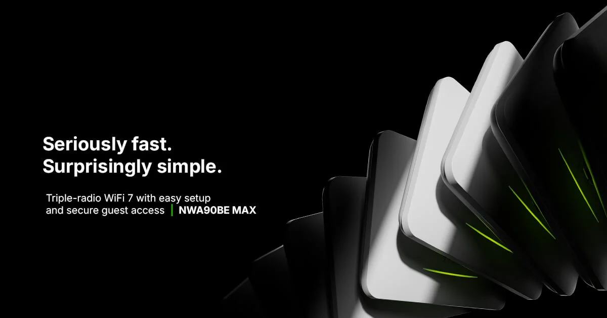 Zyxel NWA90BE MAX WiFi 7 erişim noktasının resmî ürün görseli